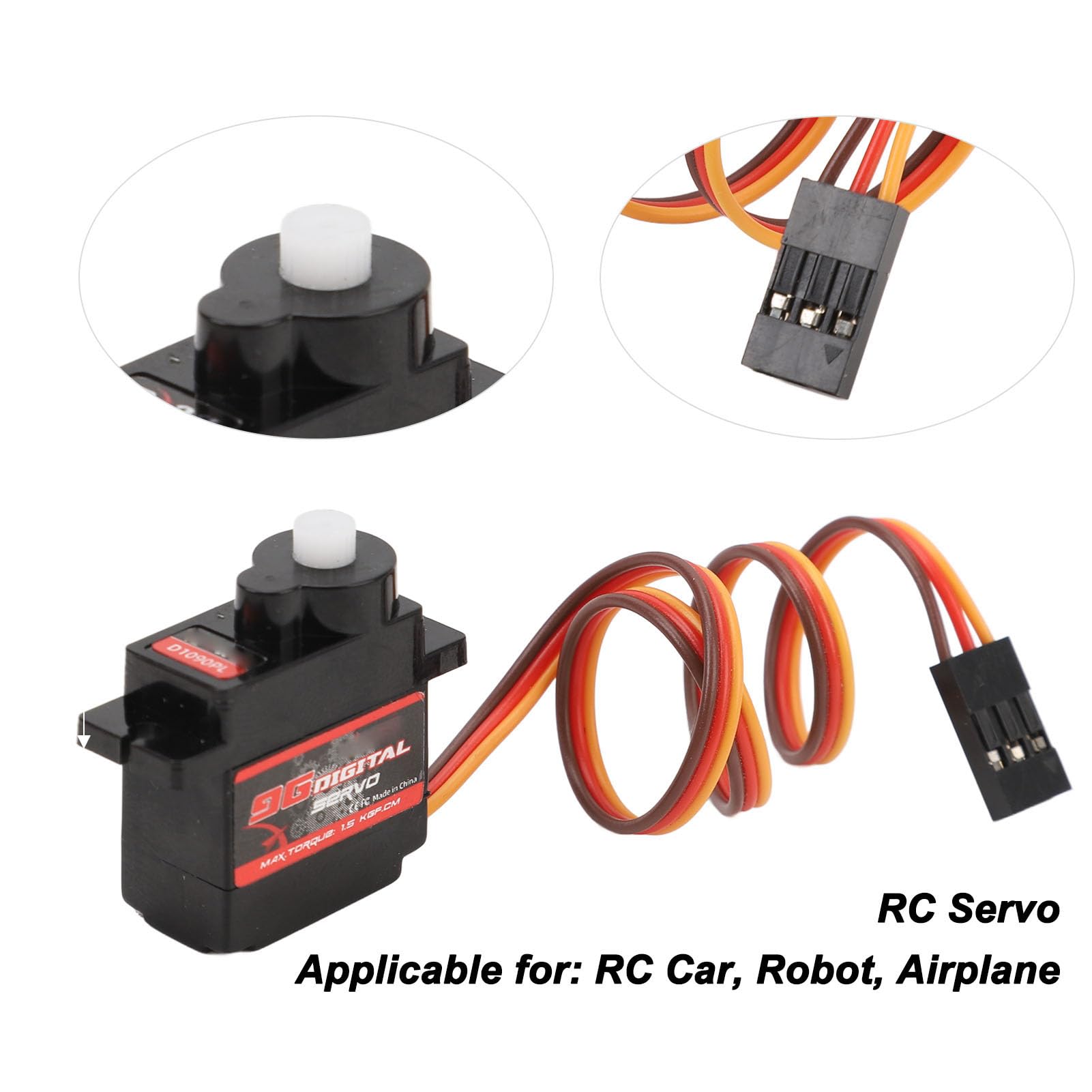 3Pcs RC Servo High Torque Servo Motors, DC4.8-6V Waterproof Full Metal Gear Servo for RC Crawler Car Boat Robot DIY Digital Servo for 1 6, 1 8, 1 10, 1 12 R C Model DIY Car Robot