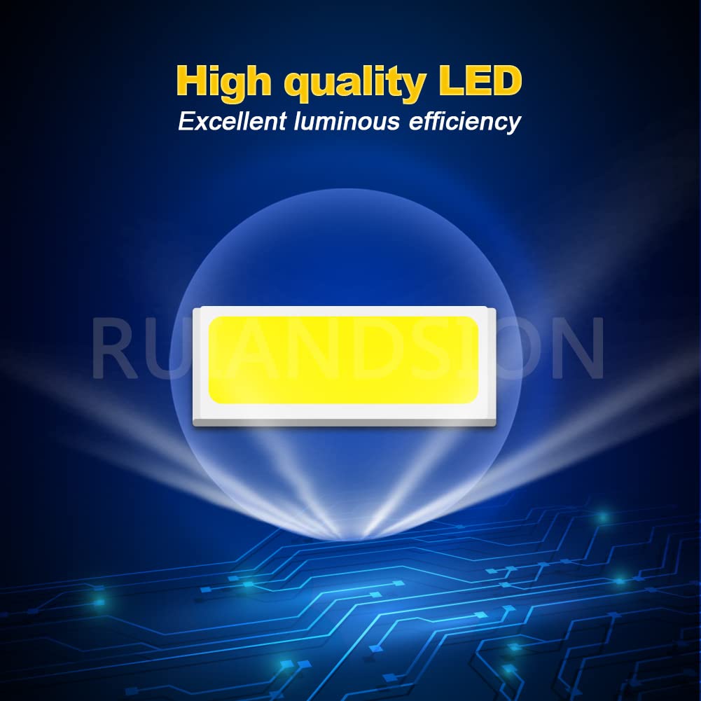 Ruiandsion Ampoule LED BA15D 12V Blanc 1130 1142 1176 3014 12SMD Ampoules LED de remplacement pour feux arrières de voiture, remorque, bateau, camping-car (Lot de 10)