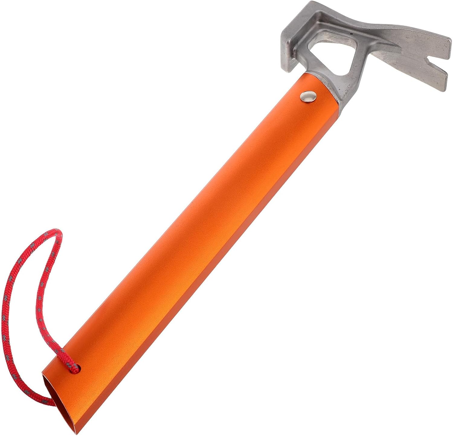 Multi-Function Camping Hammer with Aluminum Tent Stake Puller, Portable Lightweight Aluminum Alloy and Stainless Steel Tool for Mountaineering and Hiking Outdoor Use