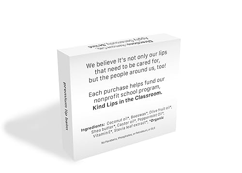 Miniatura 4 de Kind Lips Bálsamo labial Sweet Mint paquete de 3  Alternativa natural Chapstick, hidratante labial orgánico, sin gluten ni granos, cuidado de labios