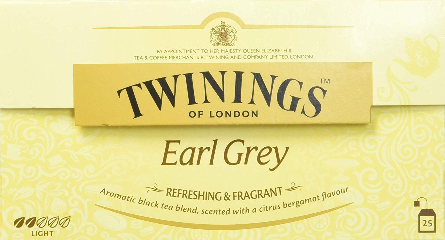 Twinings Zestaw 2 szt. Earl Grey, angielska herbata śniadaniowa, czarna herbata w torebce / teabags, angielska herbata śniadaniowa, czarna herbata z Chin, 2 x 25 saszetek, (2 x 50 g)
