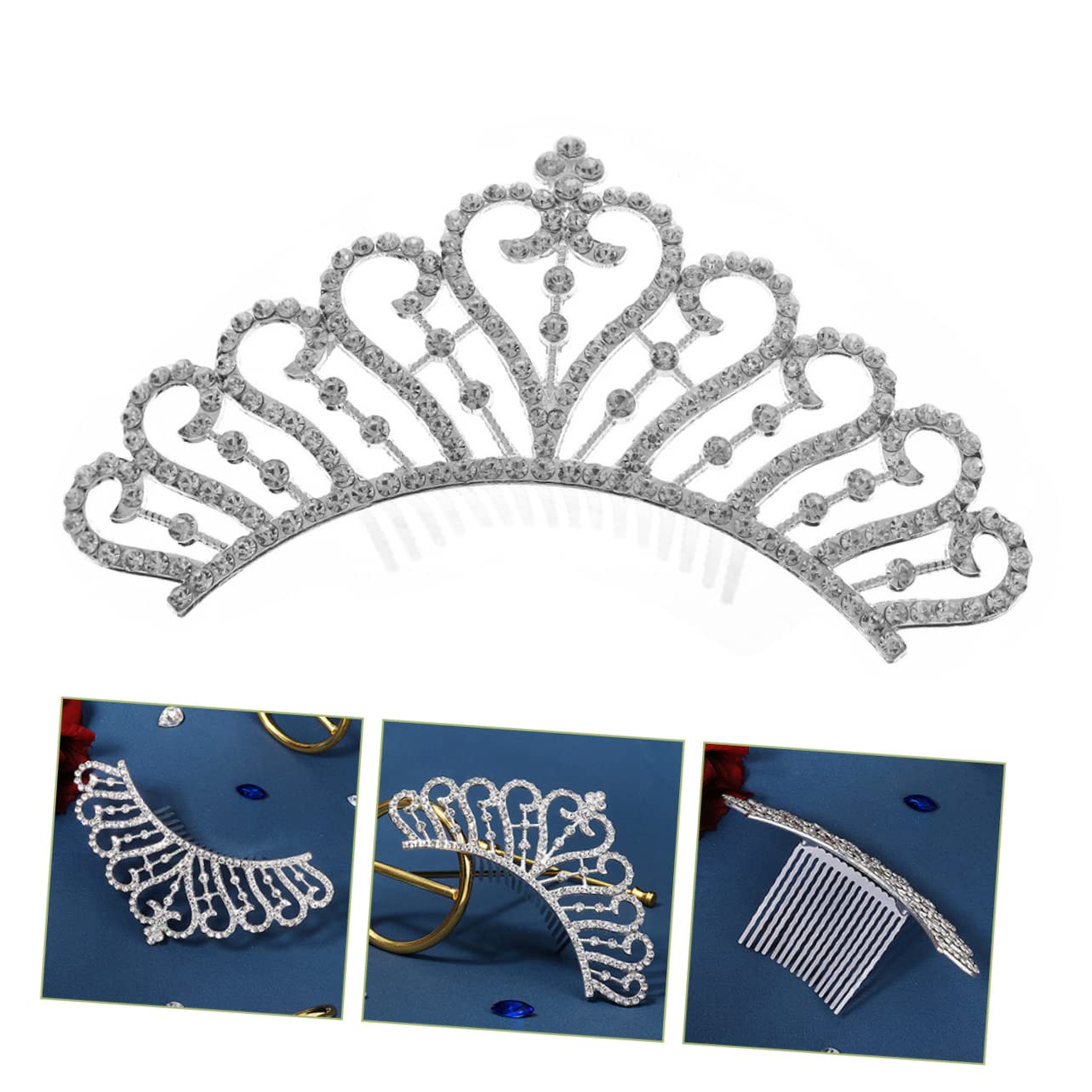 FRCOLOR 4stücke Braut Haarschmuck Krone Wasserdiamant Haarkamm Für Hochzeiten Eleganter Haarclip Perfekten Frisur Leicht Und Für Besondere Anlässe