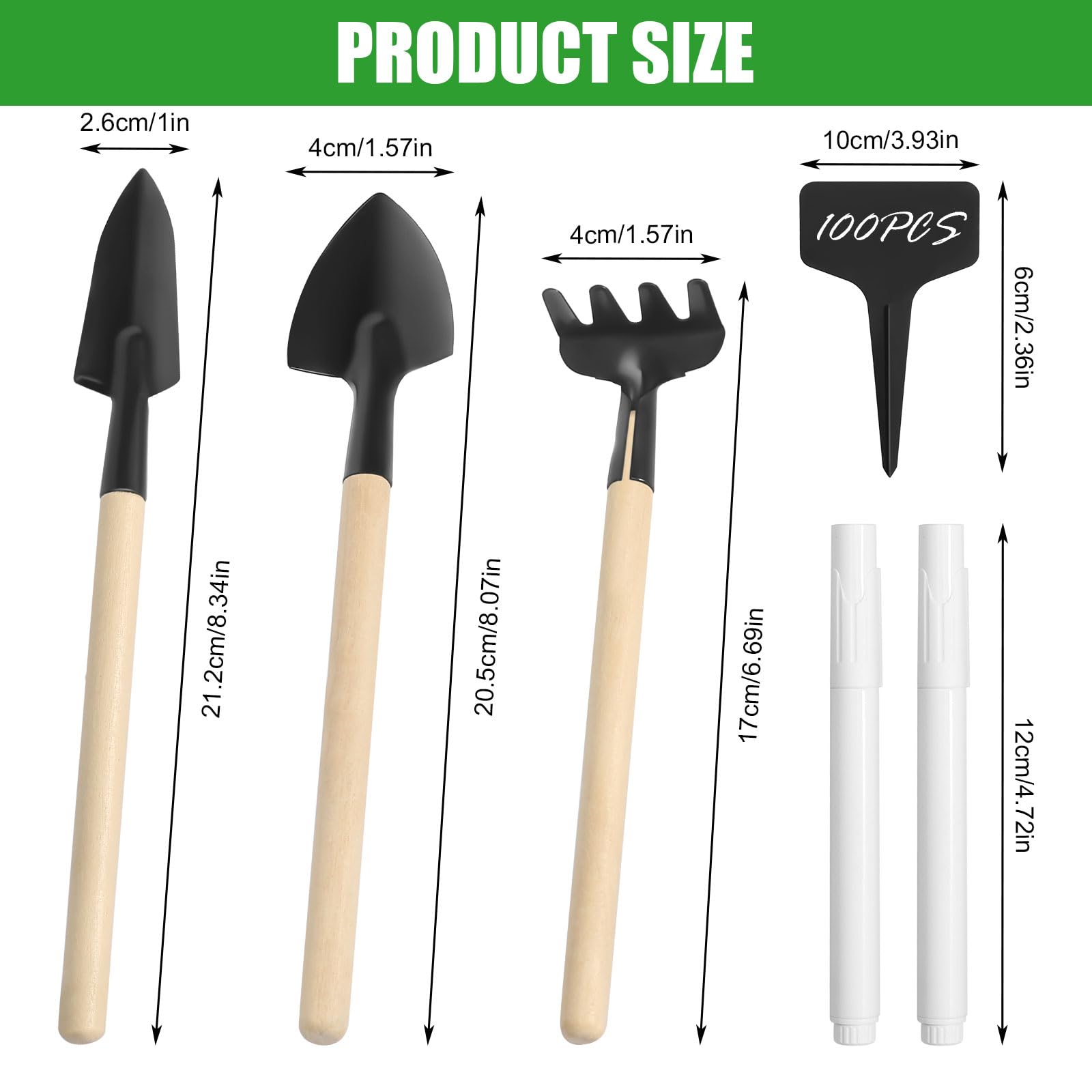 Plant Labels for Ooutdoor Plants 100 Pcs Plant Labels Plastic Plant Tags  with 3 Gardening Tools Set and 2 Marker Sign Pen Plant Markers for  Vegetables Flowers Potted Plants Herbs – BigaMart, image size:1600x1600