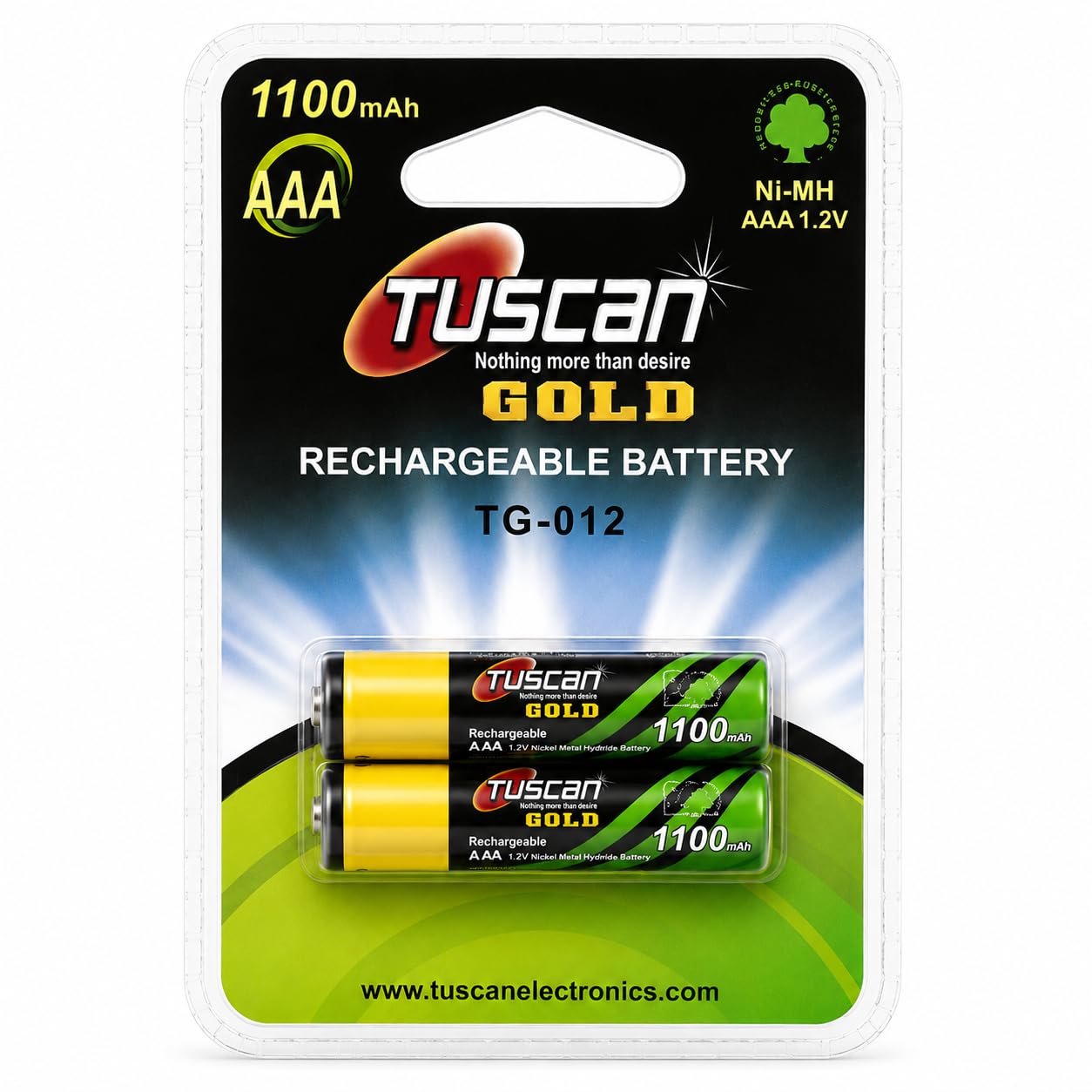 Prosac AAA 1100mAh Ni-MH Rechargeable Batteries, Pack of 2 | Rechargeable-image-36