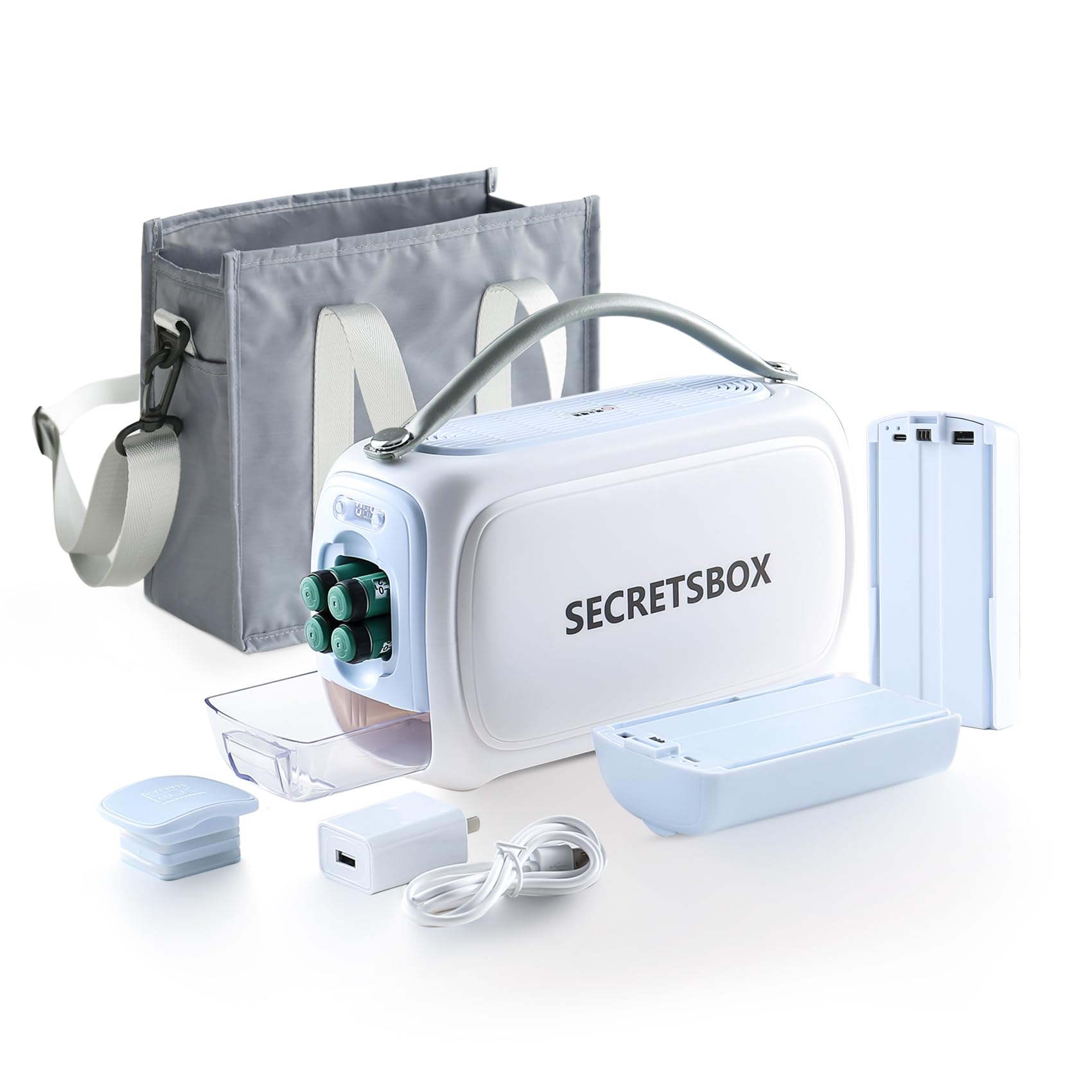 Insulin-Kühler, Medikamente Kühlbox für Reise, Medizinische Kühlbox Temperatur 2-8 °C Insulin-Stiftetui Digitalanzeige Diabetes-Kit für Insulin TSA Zugelassen(mit 2 Batterien)