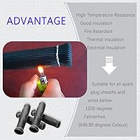 Vista 3 de 8 fundas protectoras de alambre para bujías, funda protectora de protección térmica, cubierta térmica de bujías de 1200 grados, cubierta