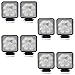 Produktbild VINGO 8 St¨¹ckLED 27w Arbeitsscheinwerfer Wei Aluminium Arbeitsbeleuchtung Quadrat Wasserdicht 10-30V