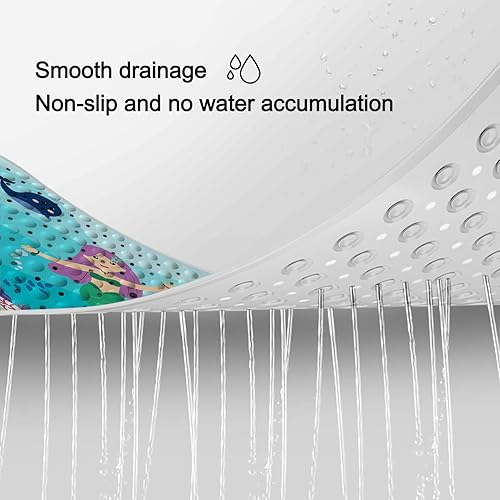 Miniatura 5 de LNOND Alfombra de baño para niños, tapete de baño para niños, tapete de baño antideslizante con agujeros de drenaje y ventosas, lavable a máquina