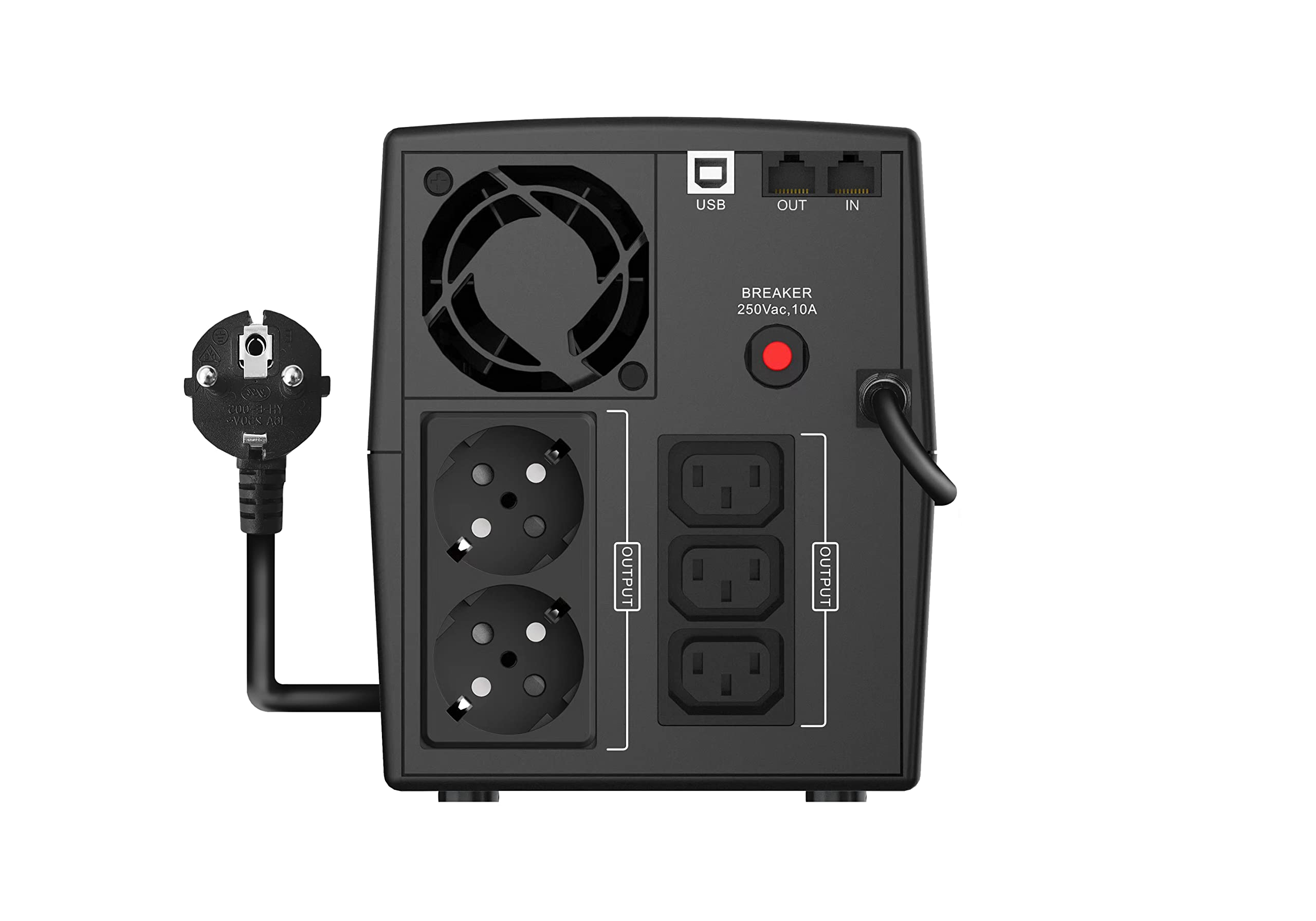 Atlantis A03-HP2003 UPS Onda Sinusoidale Pura 1500VA 900W Line Interactive LCD USB-HID