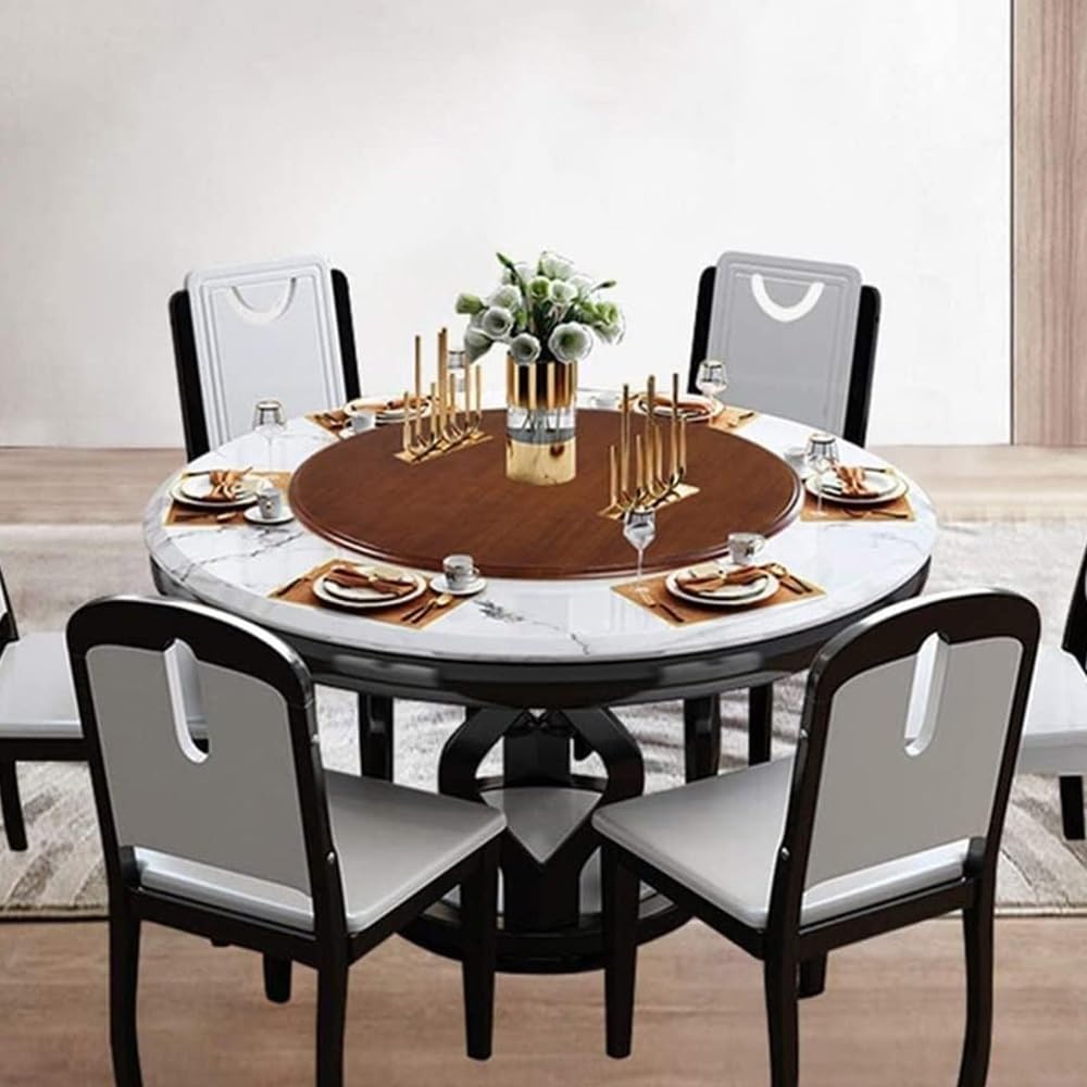 Bandeja De Servicio Giratoria De Mesa Lazy Susan Plato Giratorio De Madera Bandeja De Servicio Redonda 80cm 90cm 100cm Plato De Comedor Giratorio Plato De Servicio Giro Silencioso Y Suave(B
