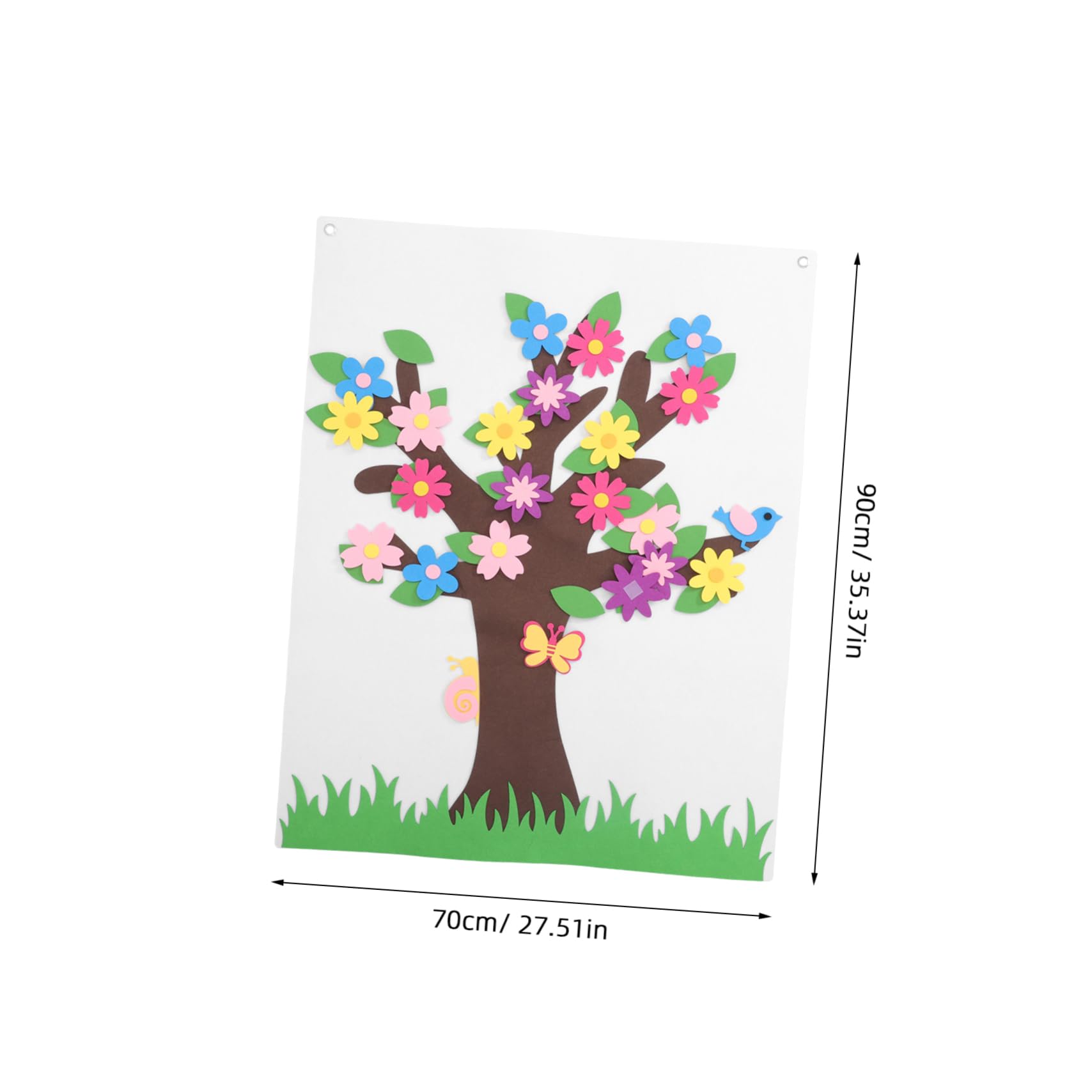 ORFOFE 1 Set Felt Board Story Set for DIY Tree and Flower Activities Engaging Kindergarten Props for Creative Wall Decor Hand Eye Coordination Development and Storytelling Fun