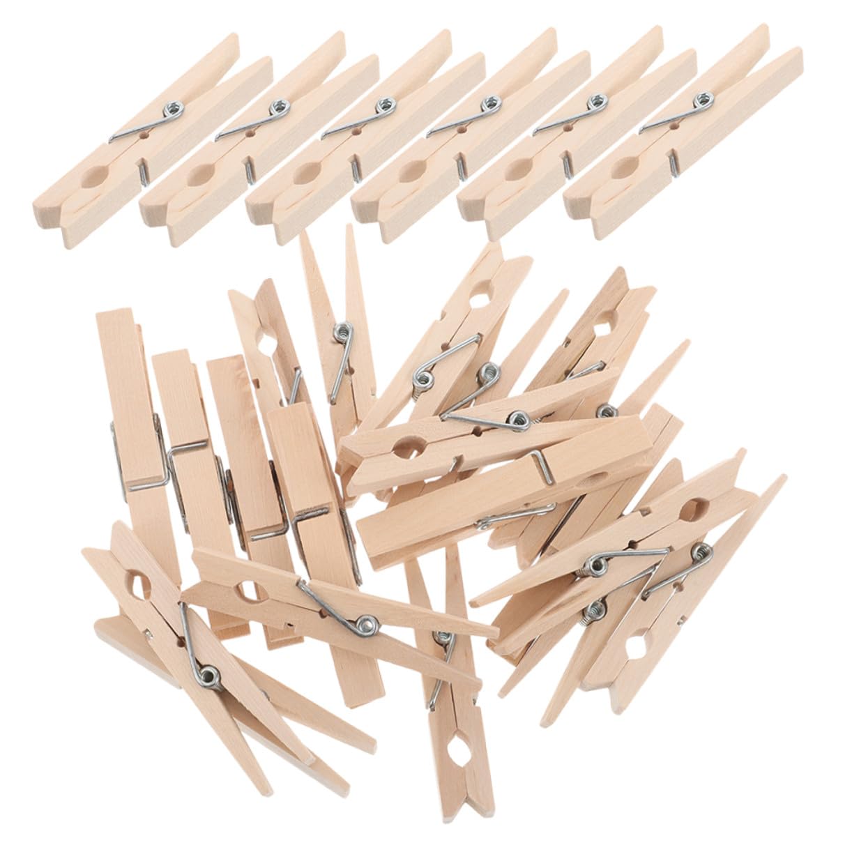 MAGICLULU 150 Pezzi Mollette in Legno Naturale per Bucato Mini Mollette Multifunzionali per Foto Calze e Biancheria 72x10mm