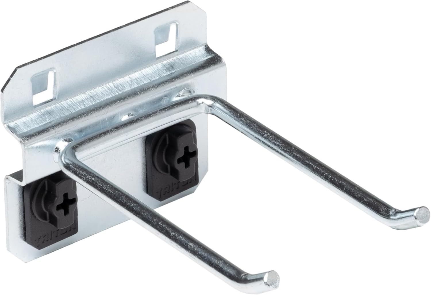 Triton Products 52213 LocHook 2-Inch Double Rod 30-Degree Bend 3/16-Inch Diameter Zinc Plated Steel Pegboard Hook for LocBoard, 5-Pack