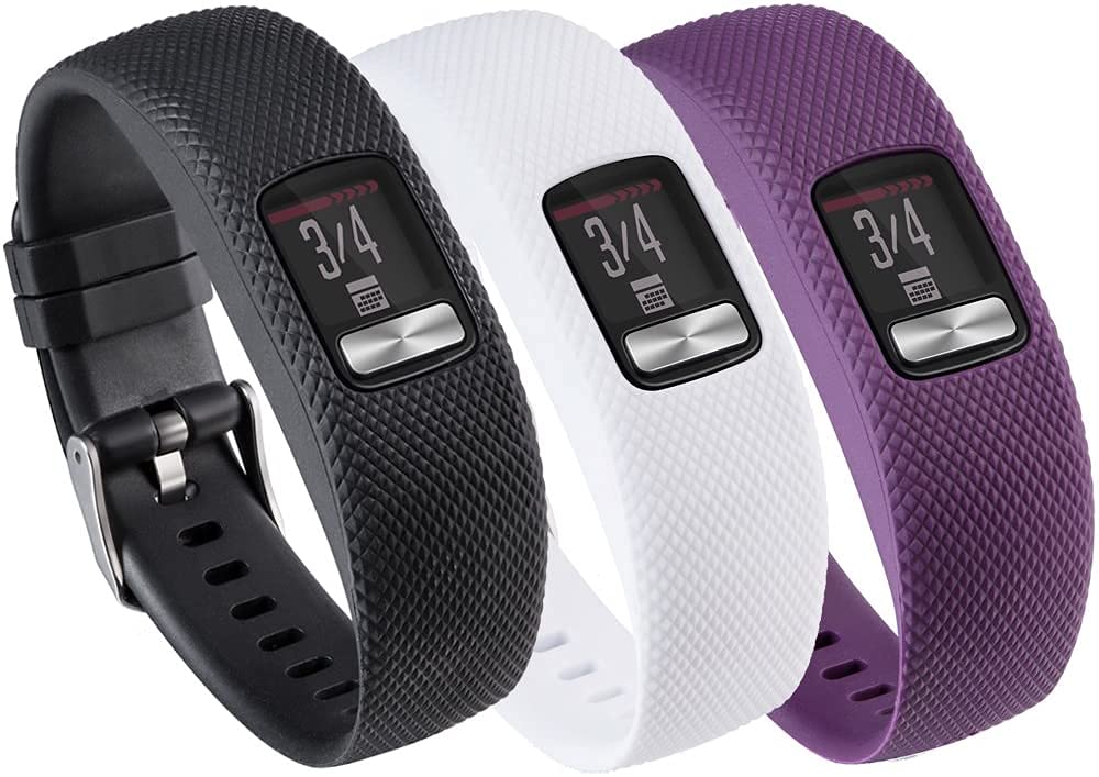 Tyogeephy Band for Garmin Vivofit 4, Soft Silicone Replacement Watch Band Strap for Garmin Vivofit 4 Activity Tracker, Small, Large