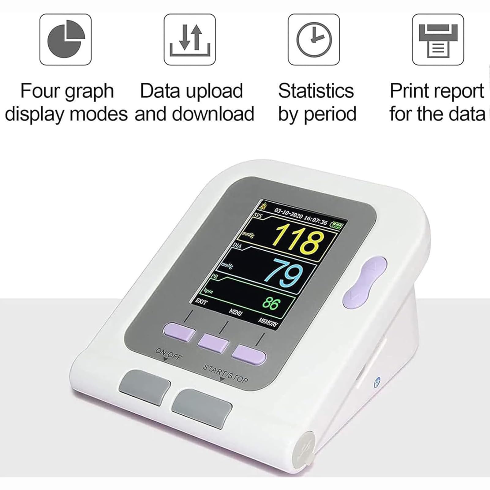 Ciśnieniomierz, automatyczny pomiar elektroniczny Sphygmomanom z 3 mankietami, wyświetlacz LCD 7.1 cm, cyfrowy weterynaryjny ciśnieniomierz dla psów, kotów, zwierząt domowych