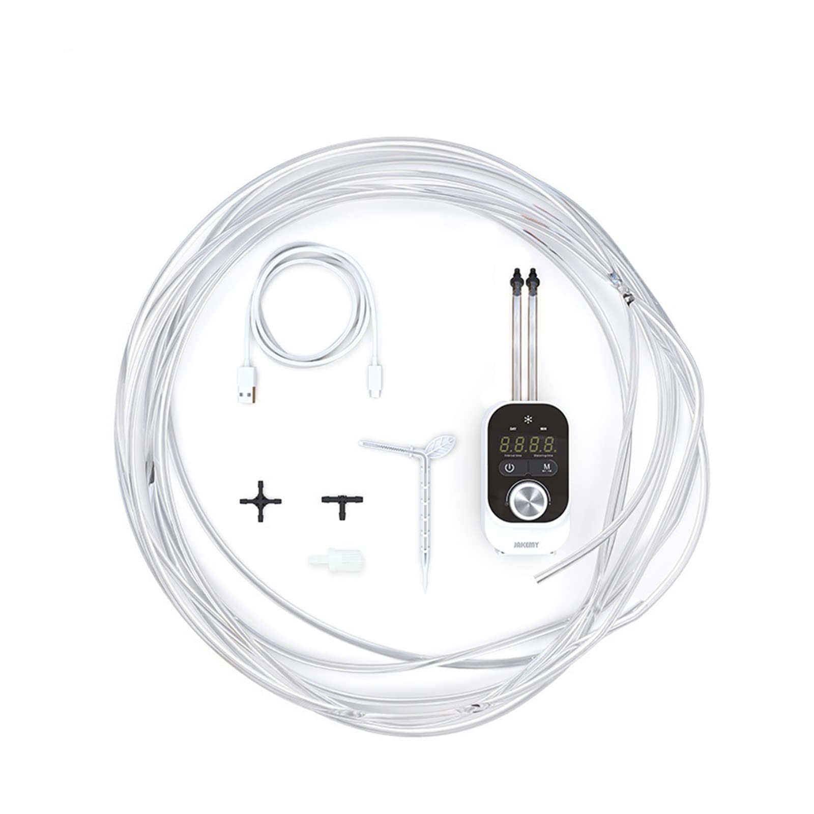 Kit di irrigazione a goccia automatica Giardino domestico Dispositivo di annaffiatura intelligente di irrigazione automatica del goccio per Piante in Vaso da Esterno per Giardino e Balco(Color:Waterin