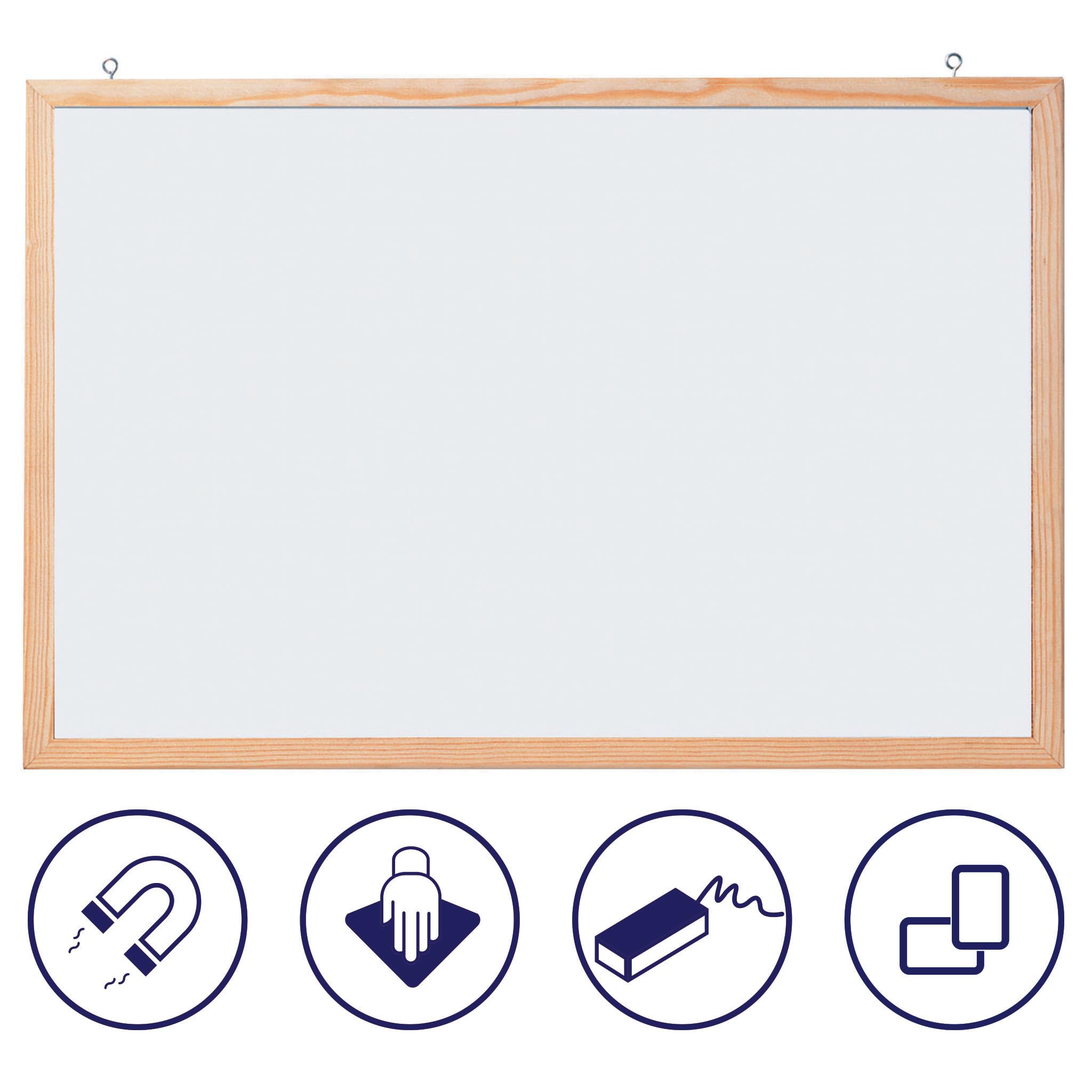 Lavagnetta Magnetica FRANKEN 40x60cm - Superficie Scrivibile, Cornice Legno, Per Ufficio E Casa - Foto 6