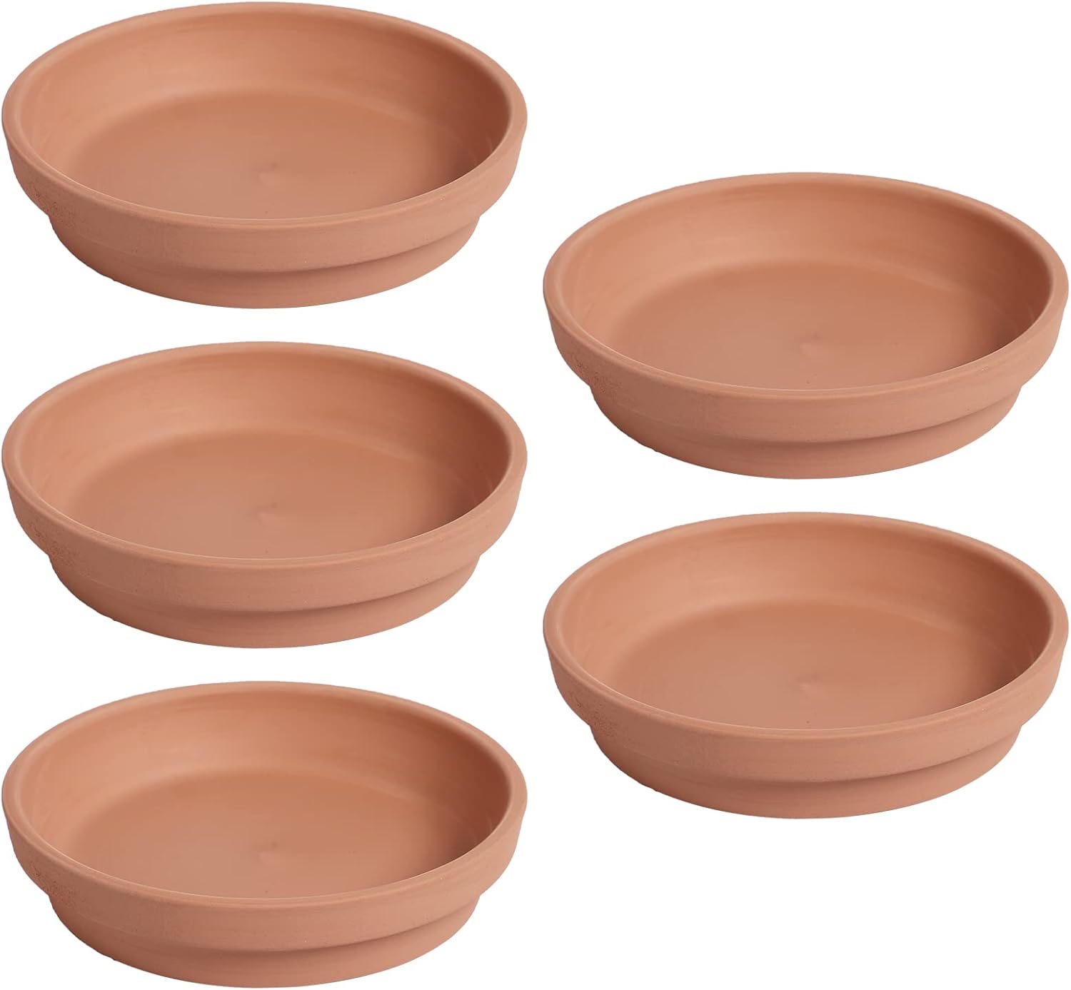 Yardwe 5pcs Terracotta Pot Plant Saucer Middle Round Plant Pot Saucers