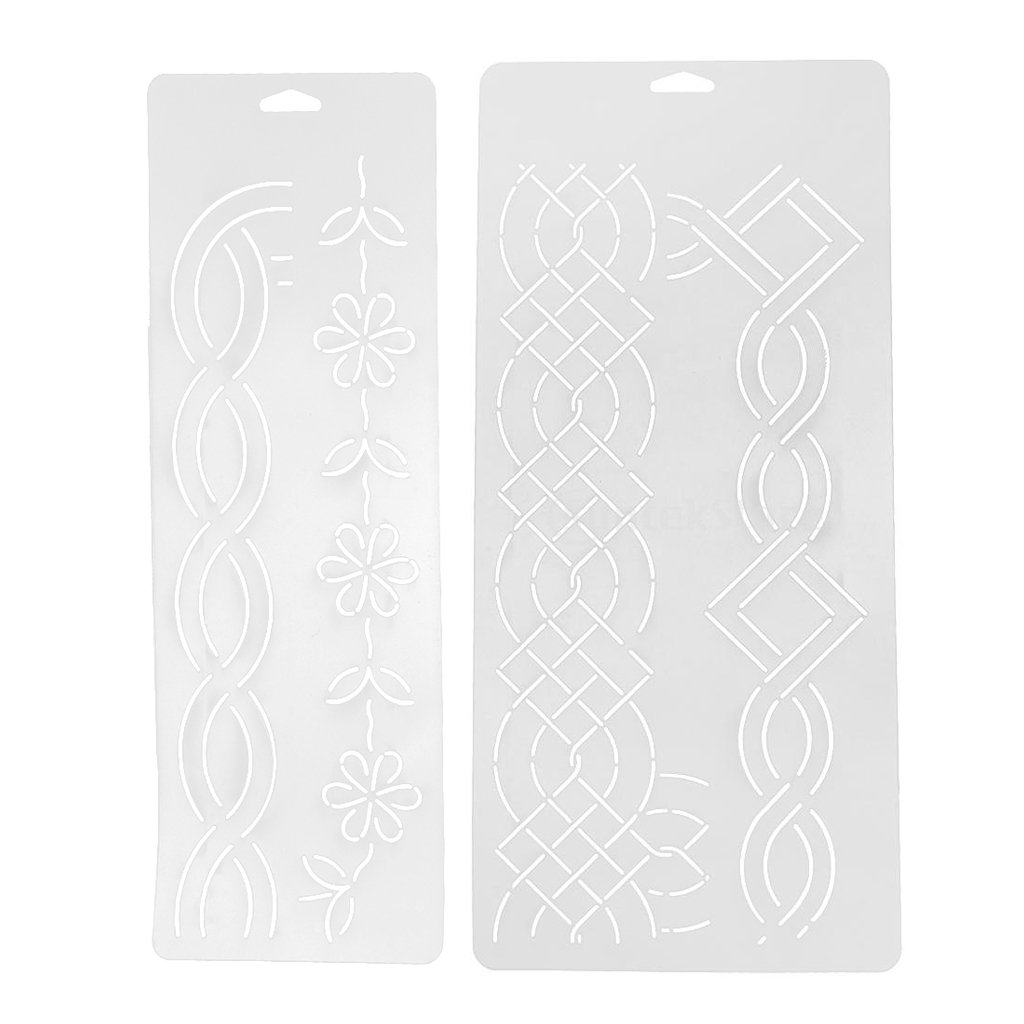 2Pcs DIY Floral Stencil Quilting Stencil Template per Cucito Patchwork