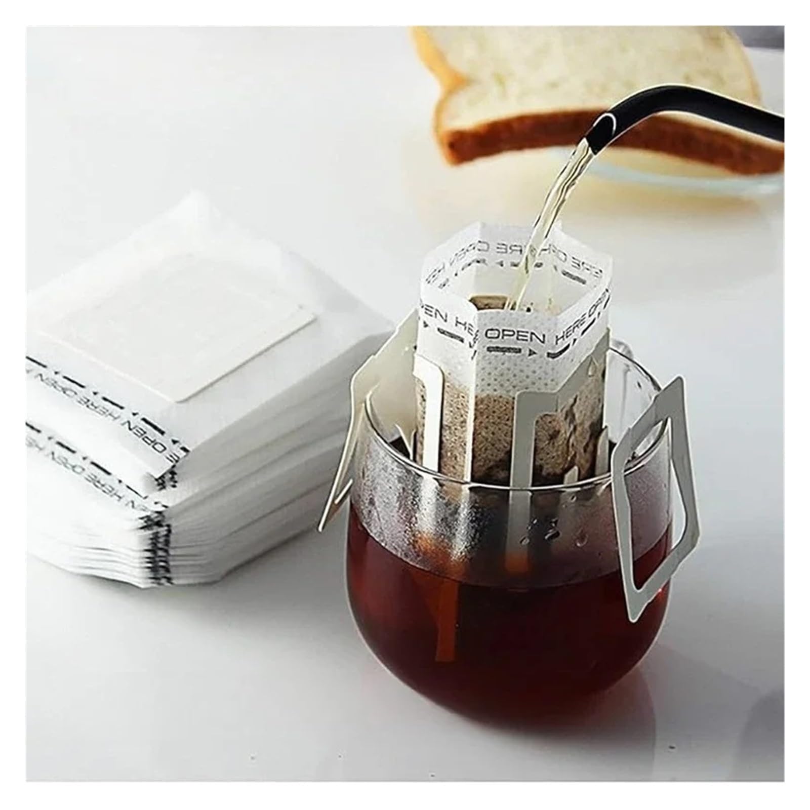 25-500 Stücke Kaffee Filter Papier Taschen Einweg Drip Kaffee Papier Pack Tragbare Hängende Ohr Espresso Kaffee Zubehör Tee Werkzeug(500pcs)
