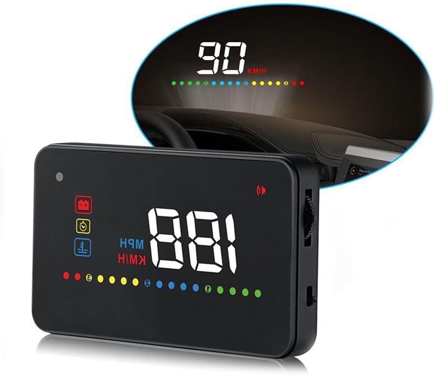 A200 HUD Head Up Display Obd2 Speedometer Temperature Water Projection On The Windshield For Car Hud Car Universal