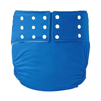 Reusable Adult Cloth Diapers,Washable Incontinence Cotton Diaper Waterproof Adult Diapers Women Mens Adult Cloth Diapers Adjustable Leakproof PantiesBlue,Large