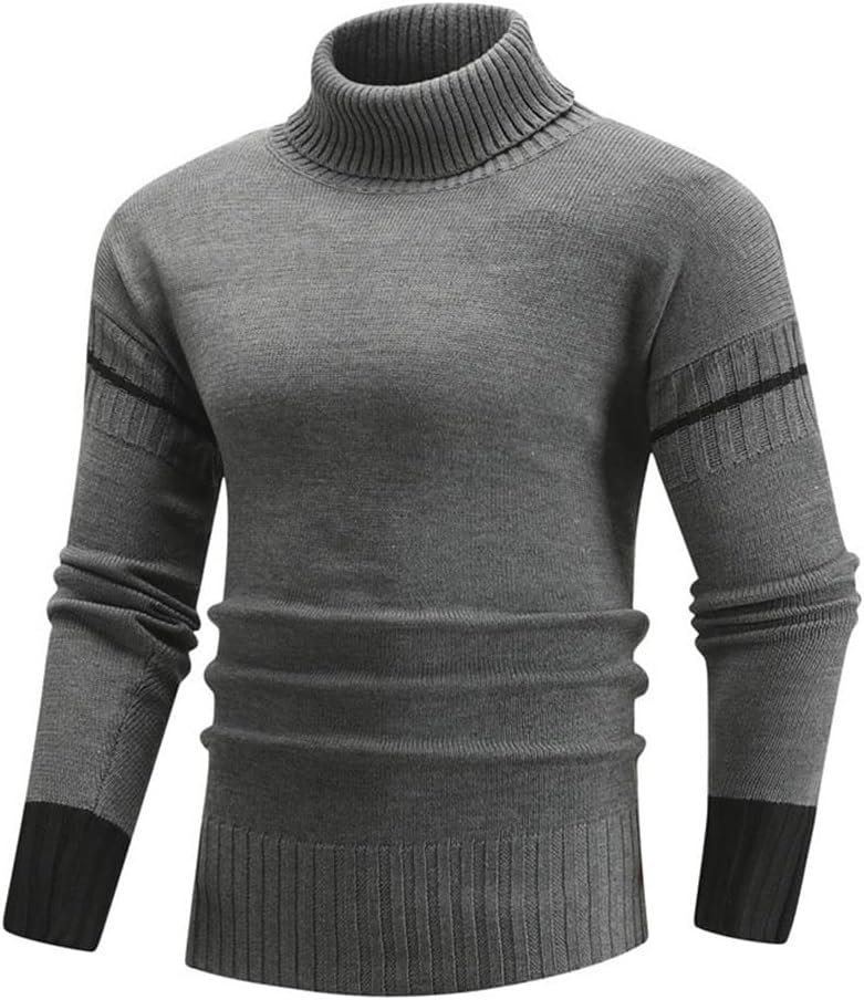 Gerrit 秋冬メンズユースハイカラースリムカジュアルセーターセーター多用途 (Color : A, Size : 2XL cod