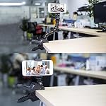 Suptig Phone Holder Desk Gooseneck Mount, Cell Phone Clamp Clip for Pole, Mobile Phone Mount Stand, Compatible for iPhone 17 Pro Phone 16 Pro Xs Max XR X 8 7 6 6s Plus and Other 4-7'' Device