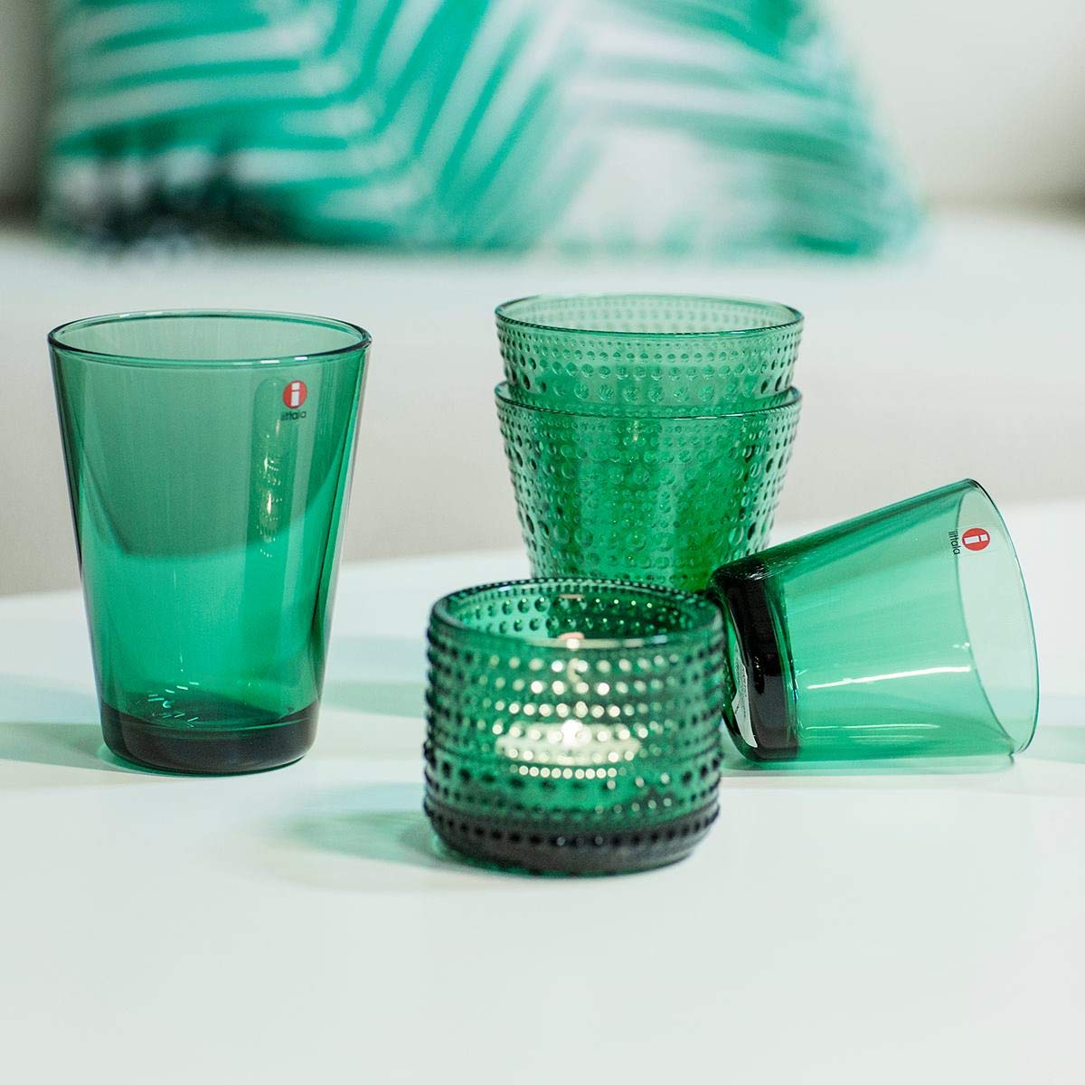 Iittala 2er-Set Kartio Trinkglas 40 cl Smaragd Emerald Grün
