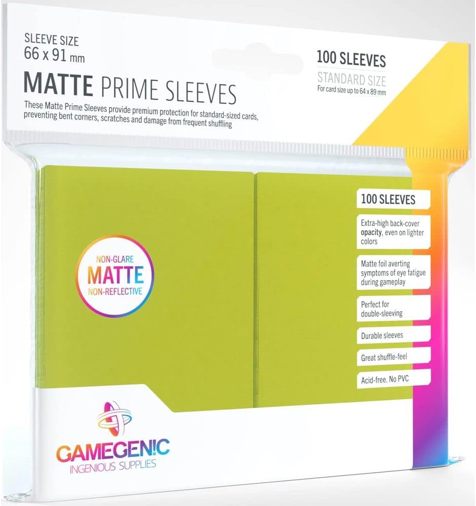 Matte Prime Sleeves: Lime