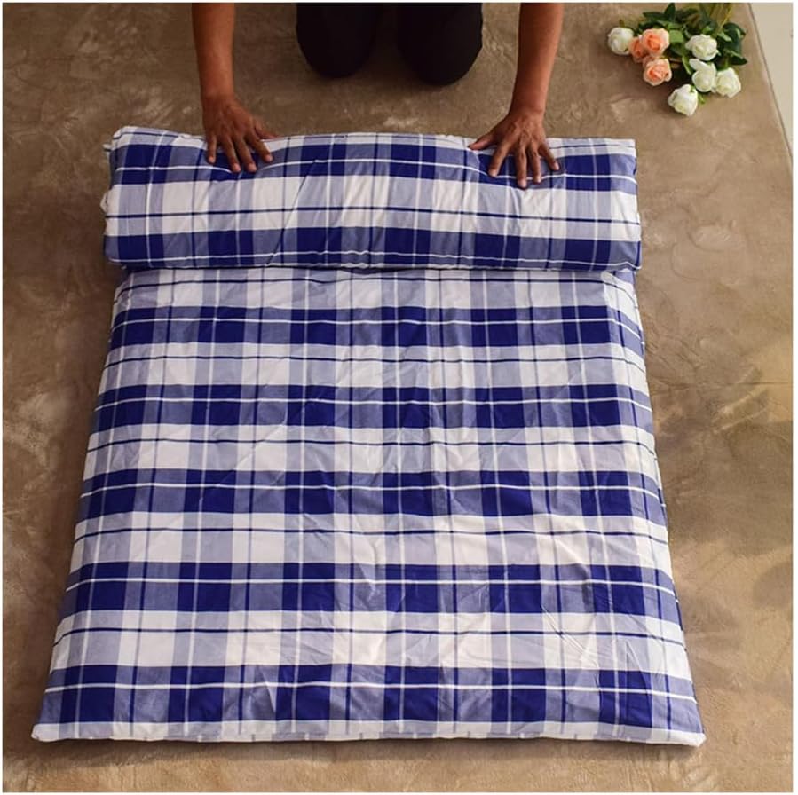 Zippered Futon Cover for Japanese Futon Floor Mattress, Super Soft Futon Covers Slipcovers with Zipper, Twin Full Queen Camping Mattress Protective Cover, Washable,F,135x200cm/53x79in