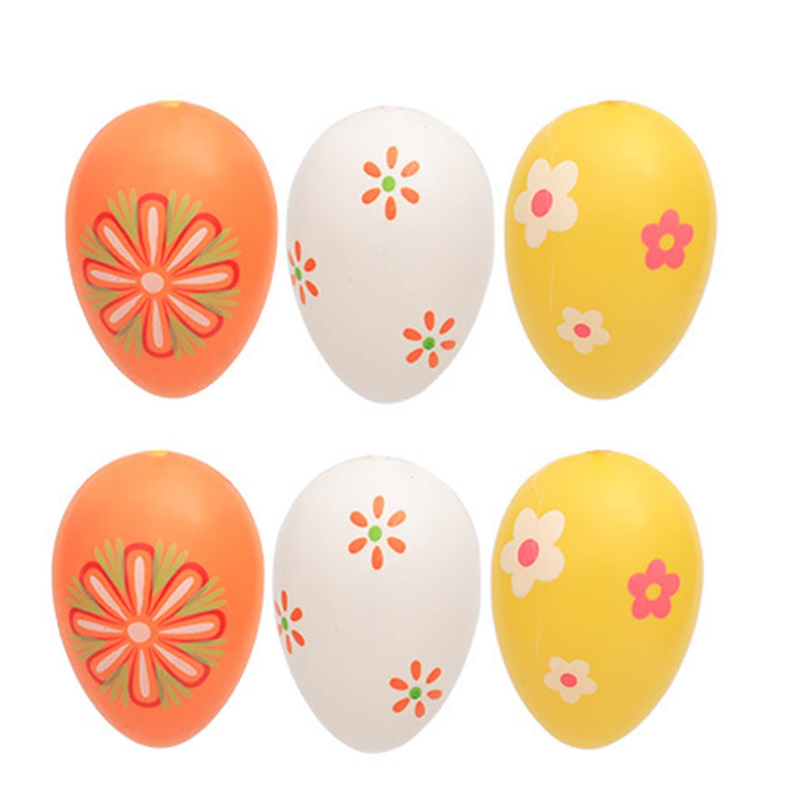MHADBKH 6pcs Colorful Easter Eggs Easter Tree Ornaments for Basket Filler Hanging Pendant Spring Decoration Eggs for Kid