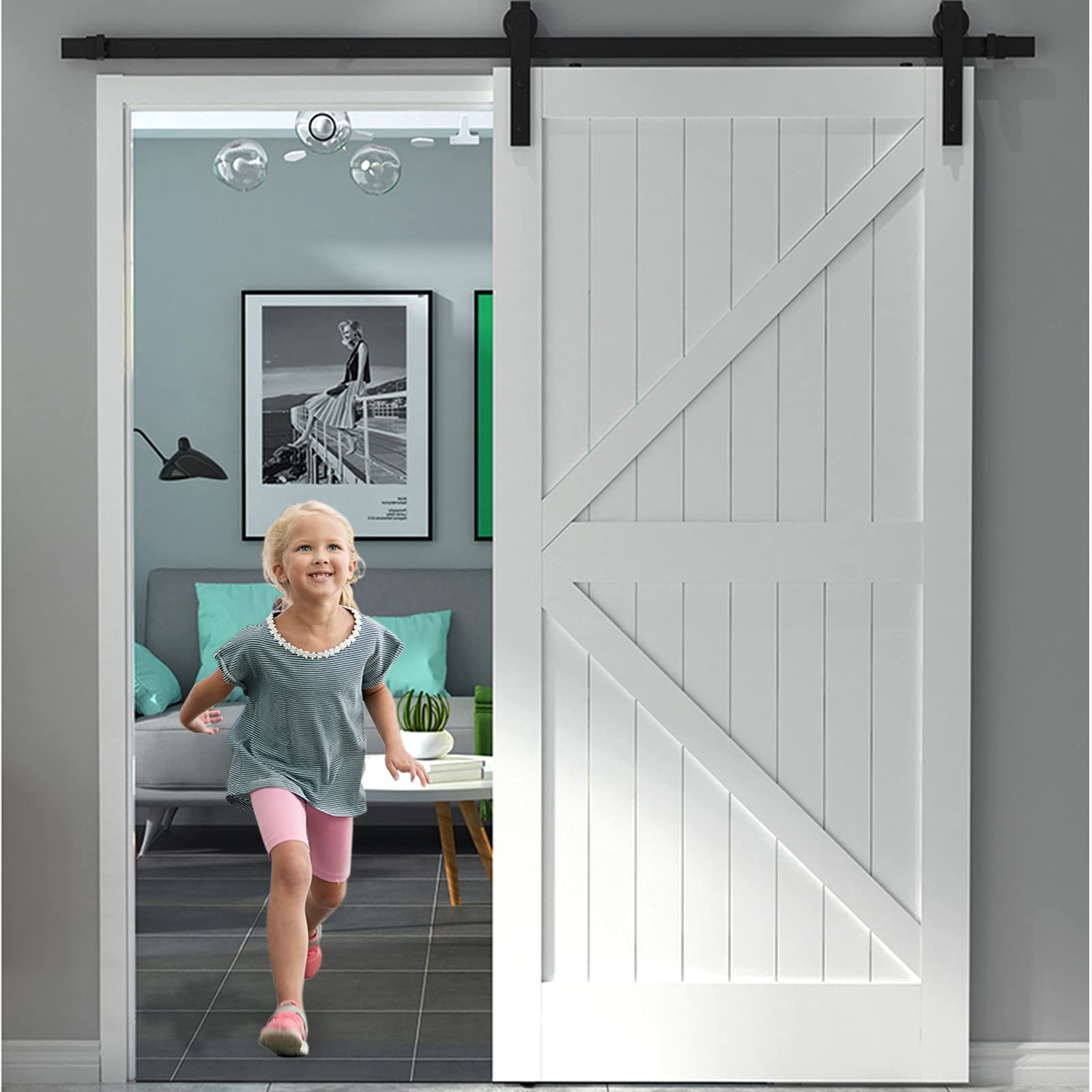 ACXIN Set di Raccordi per Porte Scorrevoli, 183 cm, per Porte Interne