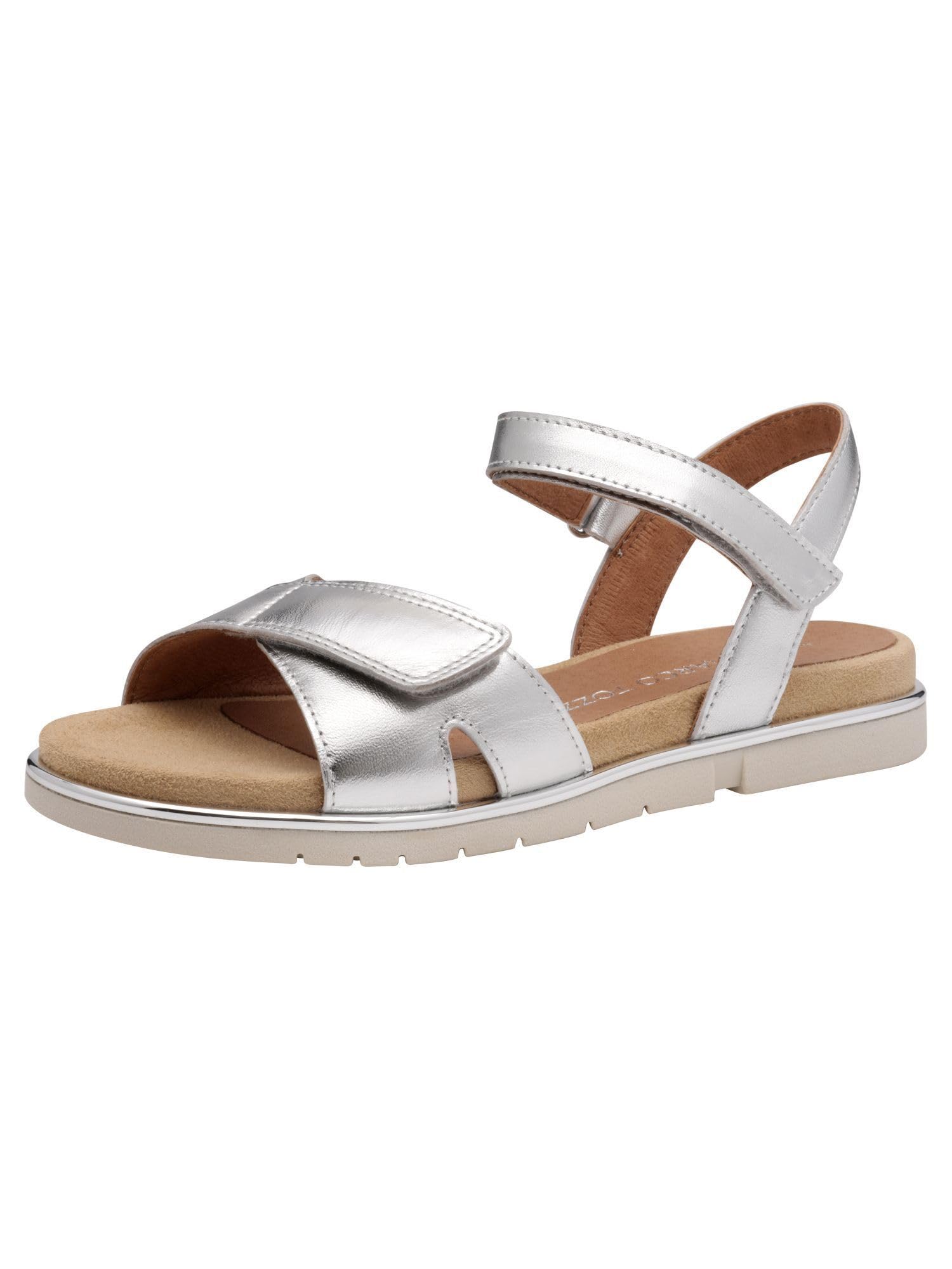 MARCO TOZZI Women's 2-28401-42 Sandals, metallic, 6 UK