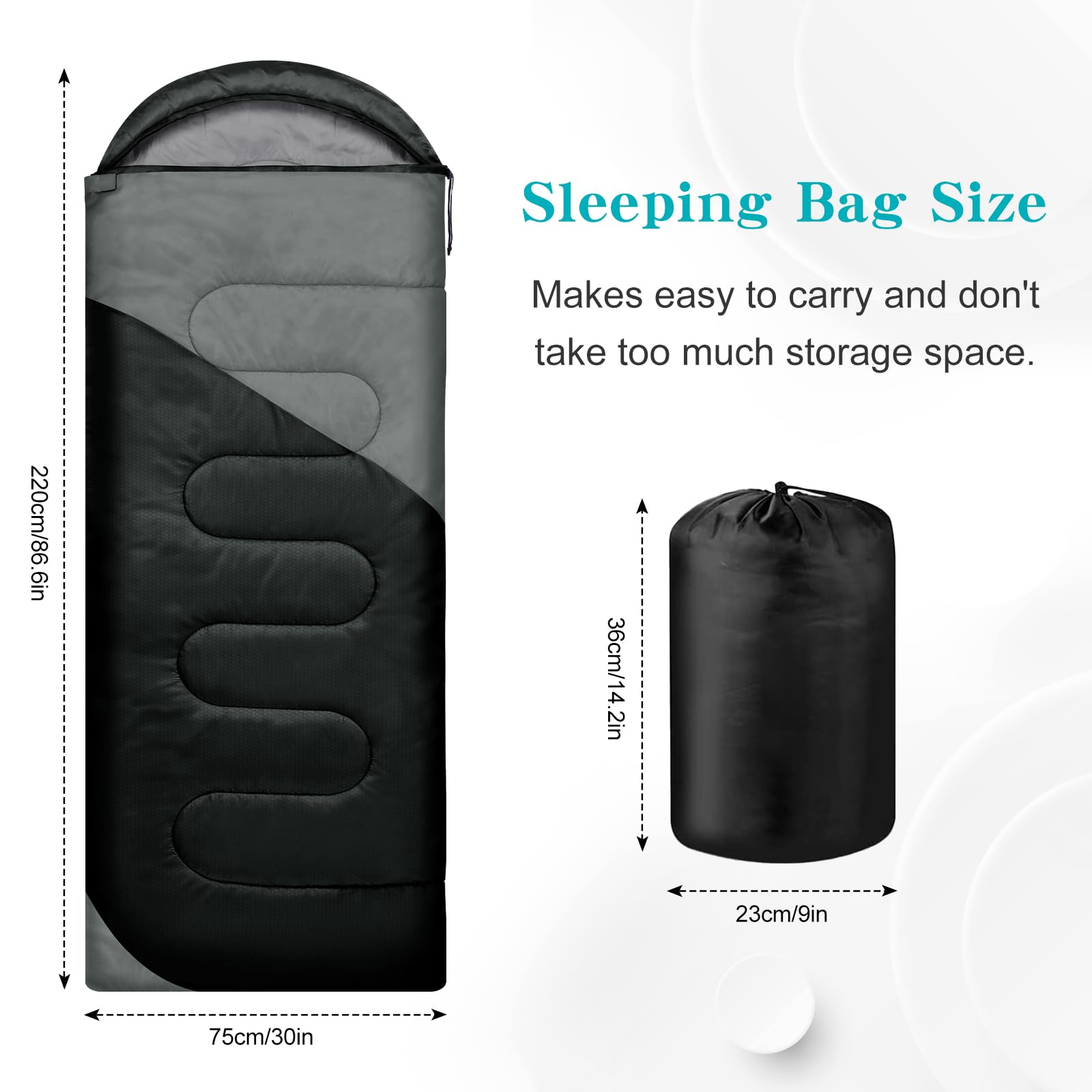 Sac de Couchage-Sac de Couchage Adulte Enfant pour 3-4 Saison
