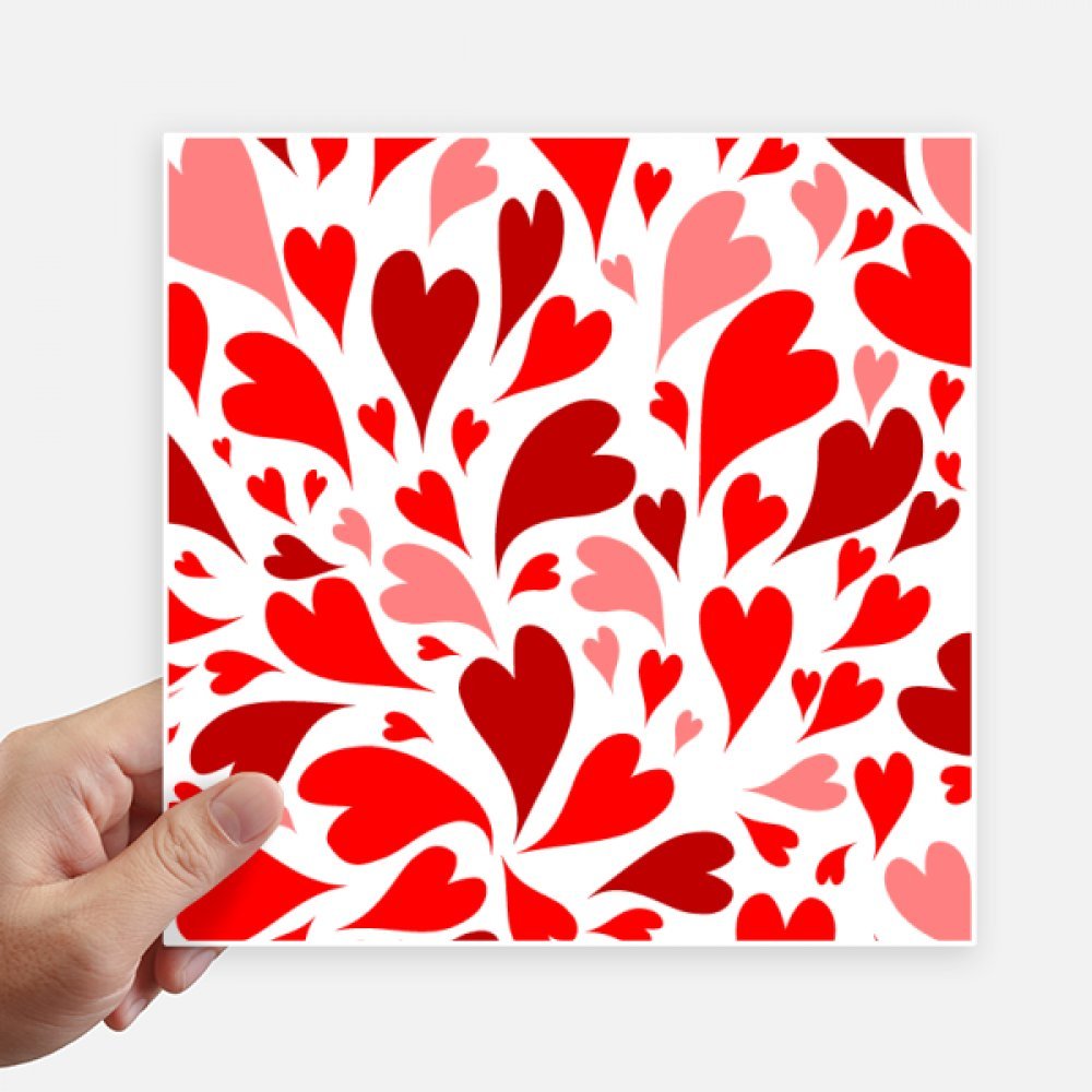 Autocollant coeur St Valentin 20x20 cm stickers pc portable et mur