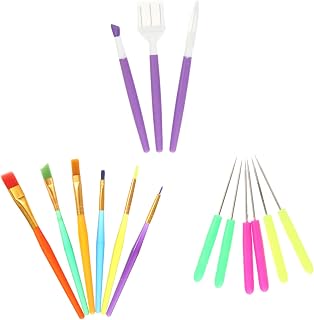 Mikinona Complete Baking Tools Kit 15pcs Cake Decorating Pens Lattice Cutter for Pastry