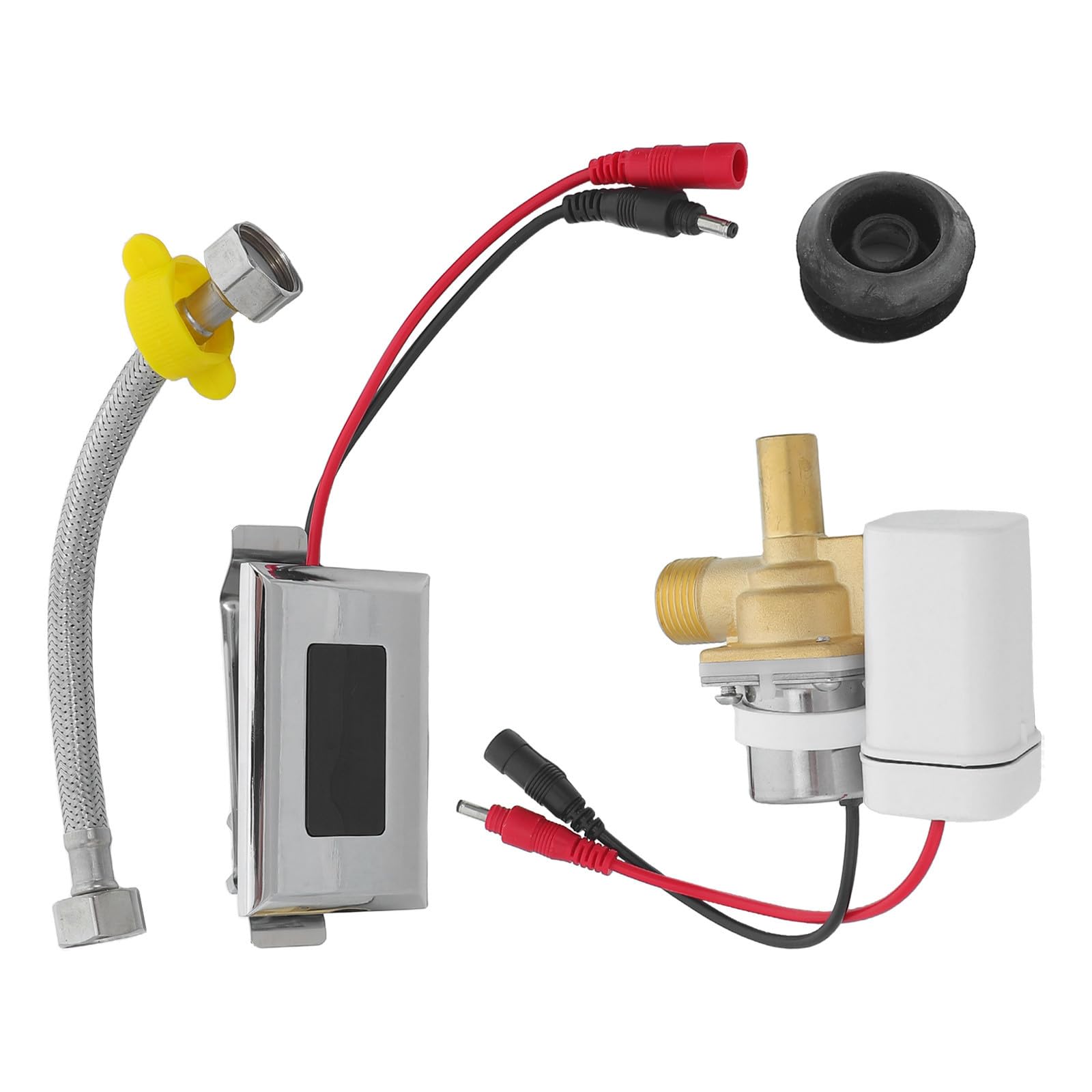 ifundom Válvula de Descarga para Urinario Sensor, Válvula Solenoide Inteligente, Abs, Goma y Cobre, Mantenimiento, para Instalaciones Públicas y Baños Comerciales