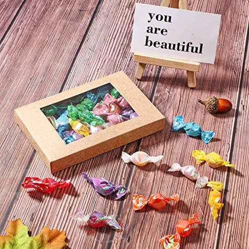 Lot de 6 Boîtes Cadeau de Noël en Papier Kraft avec Fenêtre,Sac Cadeau Noël pour emballage cadeau, bonbons, chocolats, biscuits, aliments pour Décoration de Noël - Image 7