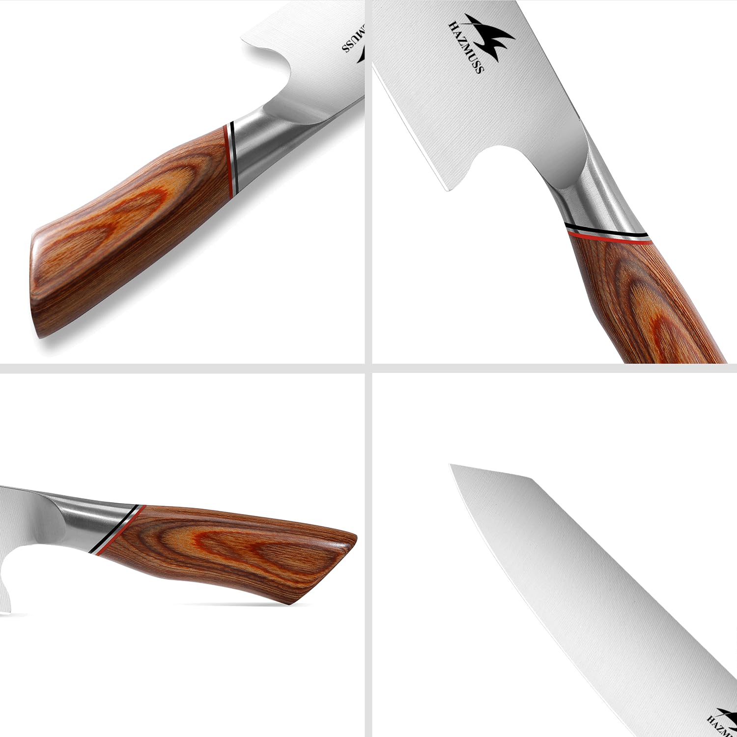 20,2 Cm Kiritsuke Messer Con Hoja De Acero Al Carbono Y Mango Ergonómico De Madera – Cuchillo De Cocina Japonés Profesional Para Cortar, Picar Y Hacer Láminas De Verduras Con Precisión