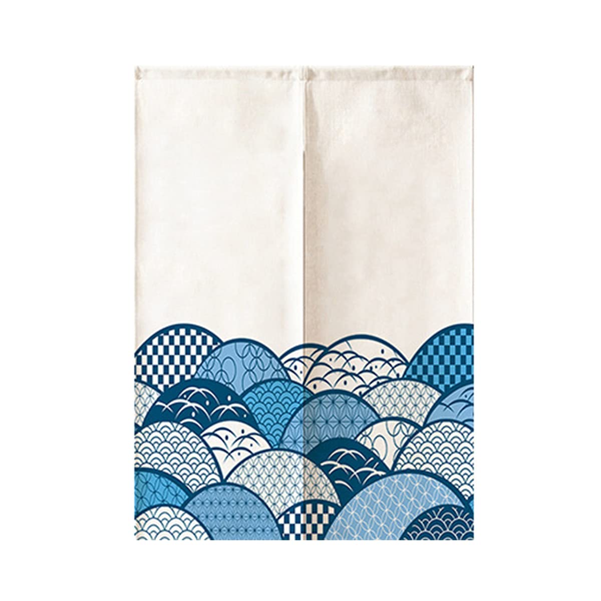Hiseng Japanese Noren Curtain - Long Type Door Tapestry for Home Decoration, Bedroom Kitchen Restaurant Bathroom Doorway, Toilet Partition Hanging Curtain (Classic Style, 80x150cm)