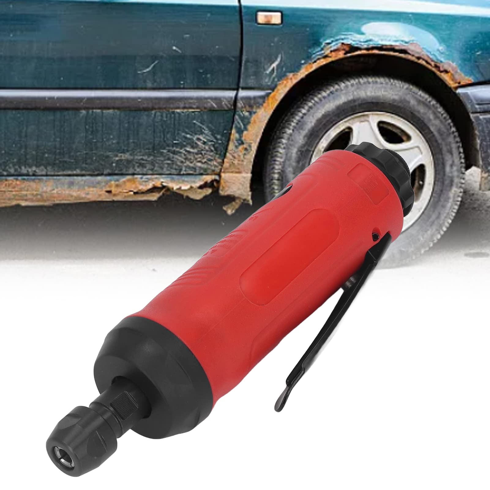 Smerigliatrice pneumatica ad aria 18000 giri/min a bassa rumorosità, utensile smerigliatore ad aria in lega di zinco con impugnatura ergonomica per lavorazione di metalli, legno,