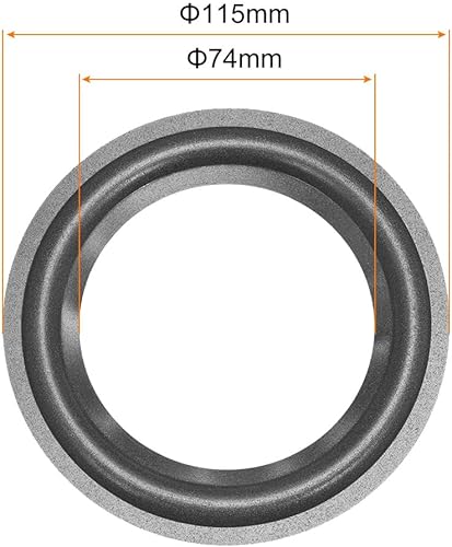 Miniatura 2 de Anillos envolventes con borde de espuma para altavoces, anillos de subwoofer perforados de goma, piezas de repuesto para reparación o altavoz de