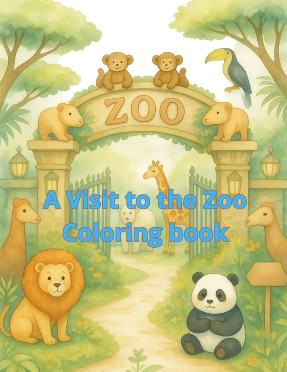 A Visit to the Zoo - Coloring book