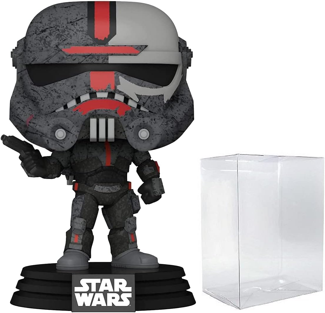 POP Star Wars: Bad Batch - Hunter Funko Vinyl Figure (Bundled with Compatible Box Protector Case), Multicolored, 3.75 inches