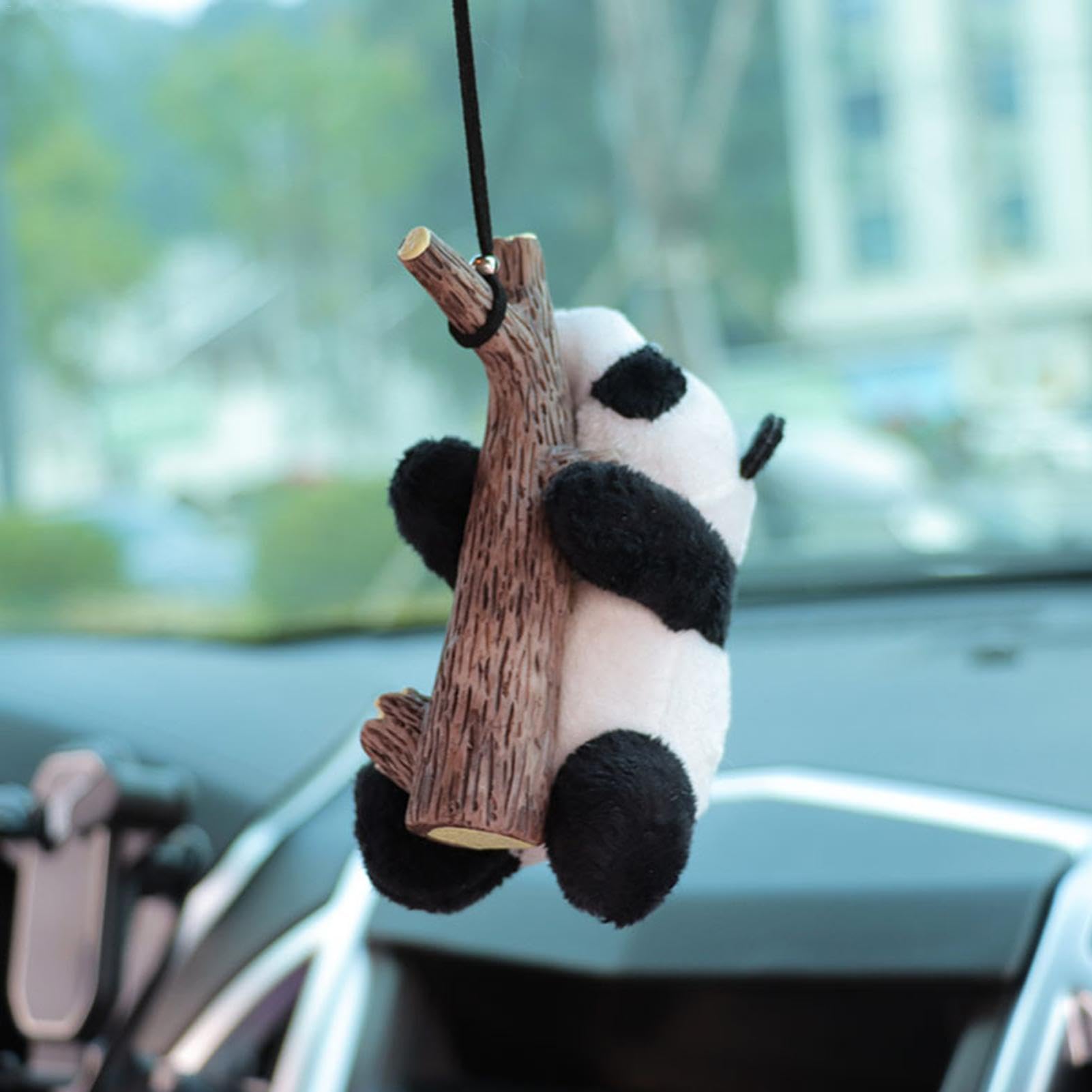 Ciondolo per Specchietto Retrovisore a Forma di Panda, Decorazione per Auto, Accessori per Interni, Ciondolo per Chiavi e Cellulare