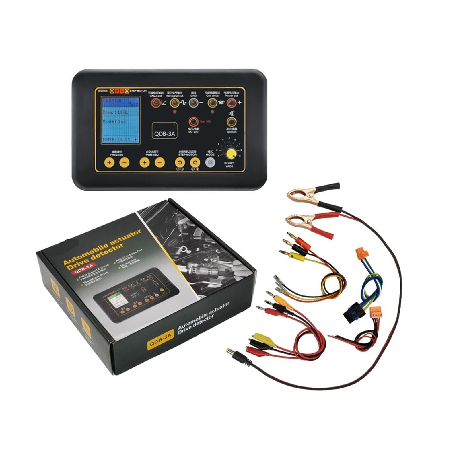 Probador de bobinas de encendido automático QDB 3A, prueba de acelerador electrónico, válvulas IAC, bobinas de alto COP, inyectores y válvulas FID, herramienta de diagnóstico.