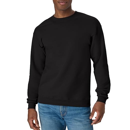 Hanes Men's EcoSmart Sweatshirt, Black, XL