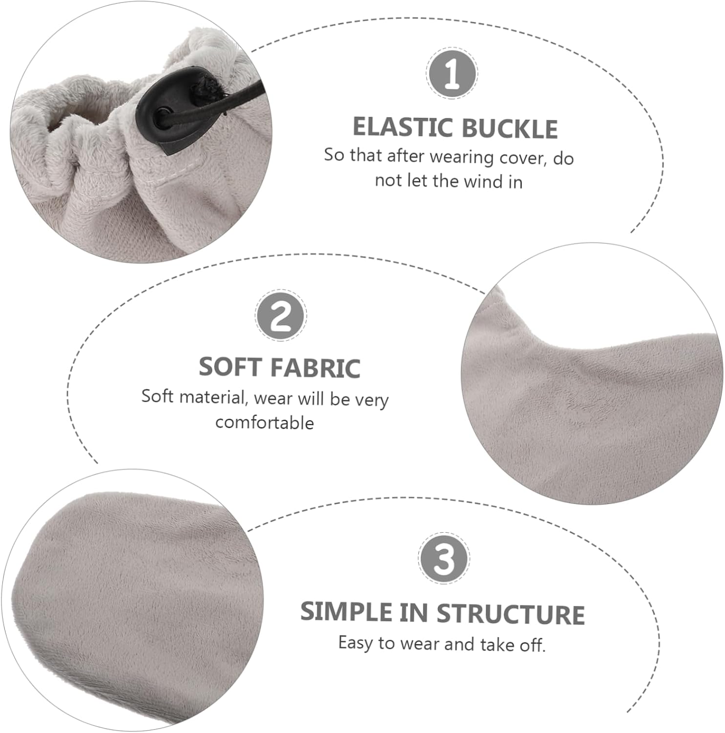 STOBAZA Wax Therapy Foot Warming Covers 1 Set Plush Foot Therapy Wrapping Covers Easy to Wear and Remove for Moisturizing and Skin Care