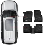LASFIT Floor Mats for Volkswagen VW Tiguan 2018-2024, Dual Anti-Slip & Deep Dish Custom Fit All-Weather TPE Car Mats, 5+ Year Lifespan, for Volkswagen Accessories, 1st & 2nd Row